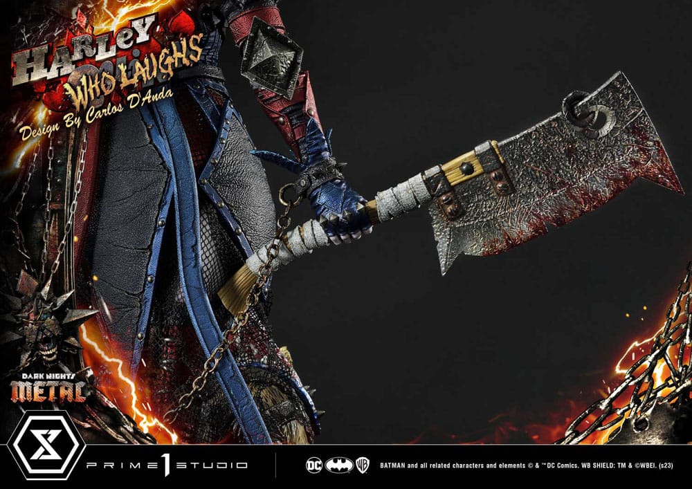 Dark Nights: Metal Museum Masterline Series Statue 1/3 Harley Quinn Who Laughs Concept Design by Caelos D`anda Deluxe Bonus Version 78 cm